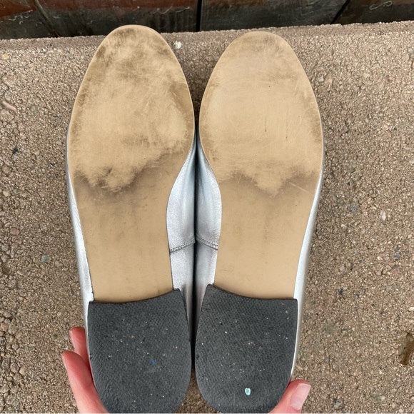 SEBASTINO Vintage Women’s Leather Silver Beaded Flat Loafer Shoe Size 7N - Picture 11 of 12